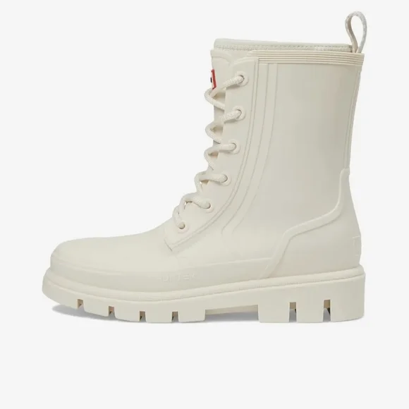 NWT Hunter Combat Silhouette Rain Boots in Ivory - Picture 7 of 8